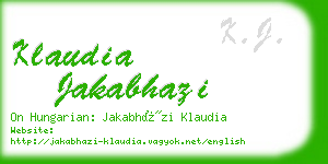 klaudia jakabhazi business card